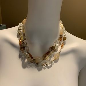 Gold beaded necklace